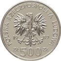 500 Złotych (50th Anniv. of the Polish Nation Defensive War - PRÓBA)