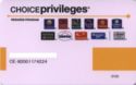 Choice privileges - Loyalty card