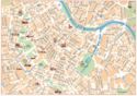 Vienna - map of inner city with illustrations of famous sights