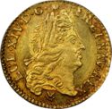 1 Louis d'or (Louis XIV. Older head - P - Dijon)