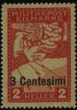 Merkur with overprint in Centesimi