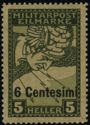 Merkur with overprint in Centesimi