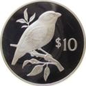 10 Dollars (Pink-billed Parrotfinch - Silver edition)