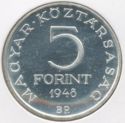 5 Forint (Centenary of 1848 Revolution - Sandor Petofi)