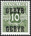 Overprint “GEBYR”