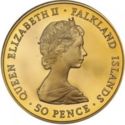 50 Pence (Falkland Liberation Gold edition)