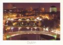 Dublin. River Liffey at night. Ha'penny Bridge