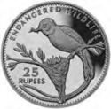 25 Rupees (Endangered Wildlife - Flycather)