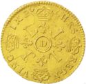 1 Louis d'or (Louis XIV. Older head. - D - Lyon)