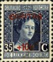 Grand Duchess Marie-Adelaide (Surcharge 10c on 35c bleu)