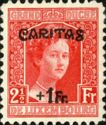 Grand Duchess Marie-Adelaide (Surcharge 1 Fr. on 2 Fr. red)