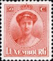 Grand Duchess Charlotte facing Forward (50c red)