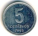 5 Centavos (Fine Lettering)