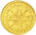 1 Louis d'or (Louis XIV. 8 L's Symbols. Symbols. - B - Rouen)