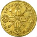 1 Louis d'or (Louis XIV. 8 L's Symbols. - N - Montpellier)