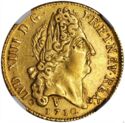 1 Louis d'or (Louis XIV. 8 L's ☀. - V - Troyes)