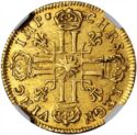 1 Louis d'or (Louis XIV. 8 L's ☀. - V - Troyes)