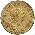 1 Louis d'or (Louis XV. Mirliton large palm - Y - Bourges)