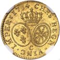 1 Louis d'or (Louis XV. Lunettes - C - Caen)