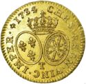 1 Louis d'or (Louis XV. Lunettes - T - Nantes)