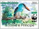 WWF Blue-breasted Kingfisher - Green Overprint
