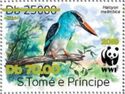 WWF Blue-breasted Kingfisher - Gold Overprint