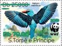 WWF Blue-breasted Kingfisher - Green Overprint