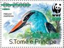 WWF Blue-breasted Kingfisher - Green Overprint