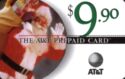'AT&T Prepaid Card' Santa Waving & Holding Bag of Toys