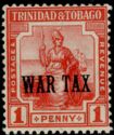 Seated Britannia - Overprinted 'WAR TAX'