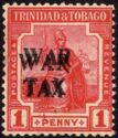 Seated Britannia - Overprinted 'WAR TAX'