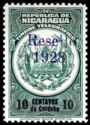 Coat of arms of Nicaragua (overprinted)