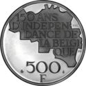 500 Francs (150th Anniversary of Independence - Silver edit.