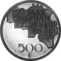500 Francs (150th Anniver. of Independence - Silver edit.)