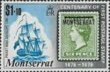Packet Boat "Antelope" and 6d. Stamp, 1876