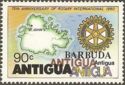 Map of Antigua - Overprinted