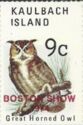 Great Horned Owl with "Boston Show 1974" overprint