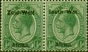 Overprinted pair; t of West omitted; 'South Wes'