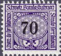 Railway stamps with thin black face value in oval