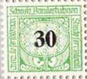 Railway stamps with thick black face value in oval