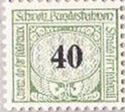 Railway stamps with thick black face value in oval