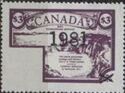CanPhil Mail, Lighthouse, Cliffs + overprint "1981"