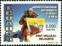 I. Vallejo Ricaurte (*1959) with the Ecuadorian flag