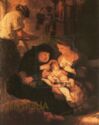 The Holy Family, by Rembrandt (1742) - Overprint