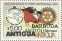 Antigua Flags and Rotary Emblems - Overprinted
