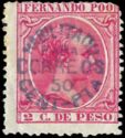 Alfonso XIII overprinted by BLUE 50C