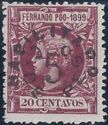 Alfonso XIII (1899) BLACK overprinted