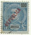 King Carlos I - local overprint "REPUBLICA"