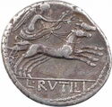 1 Denarius (Rutilia - Lucius Rutilius Flaccus)