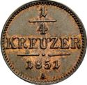 ¼ Kreuzer (1/480 Thaler - A, B, G)